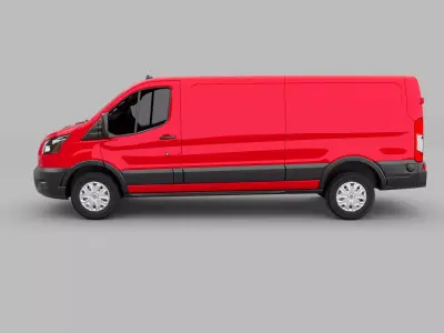ford transit 350 Low-poly 3D model