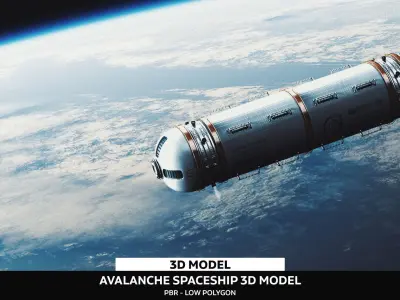 Avalanche Space Tank 3D Model 3D Model Low-poly 3D model