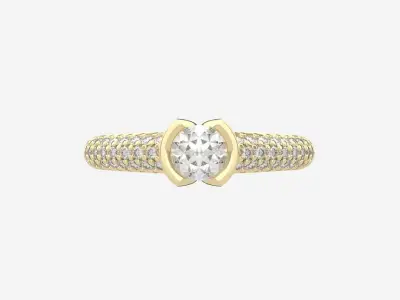 gold ring code 4 3D print model
