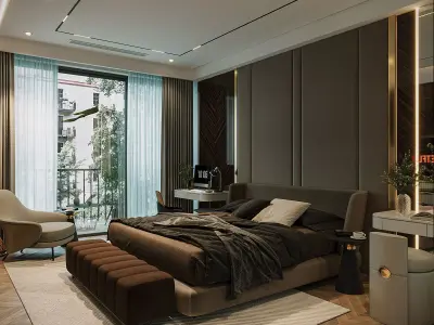 Bedroom Luxury 3D model