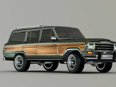 Jeep Wagoneer Low-poly 3D model
