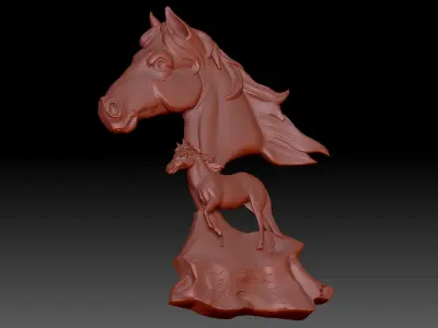 Horses 3D print model