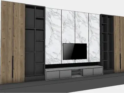 Accent wall Decorative Wall Panels Backdrop Revit Family  3D model