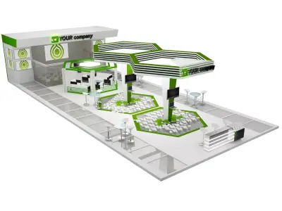 Booth Exhibition Stand a449a  3D model
