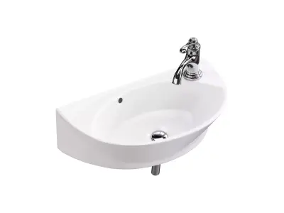 Small Wall Mount Sink for Bathroom 3D model