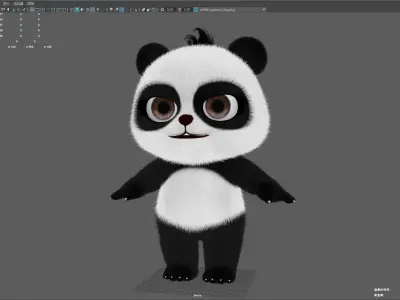 Cartoon Panda 3D model purchase