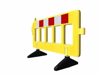 Traffic Barrier Low-poly 3D model