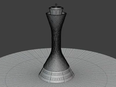 Airport control tower exterior 3D model