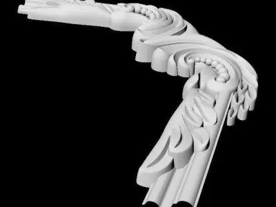 Central decor ornament for furniture 3D model 645