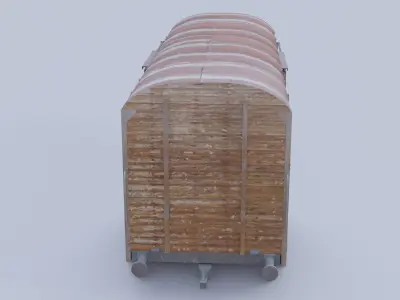 Old German boxcar 3D model