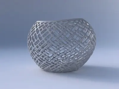 Bowl compressed 2 with lattice tiles 3D print model