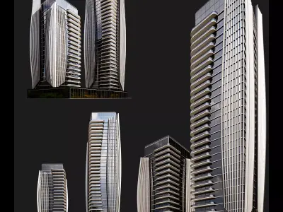 15 High-Rise Building 3D model