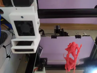 Ender 3 V6 hotend jigsaw and engine cooling extruder 3D print model