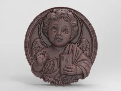 infant jesus with mobile phone cnc 3D print model