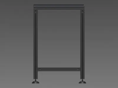 Aluminum Fixed Table 3D model