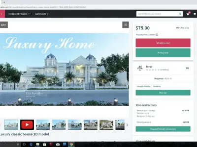 Luxury classic house 3D model