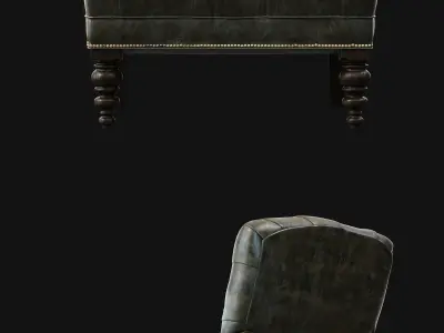 Chair  Tommy Bahama Acappella leather  3D model