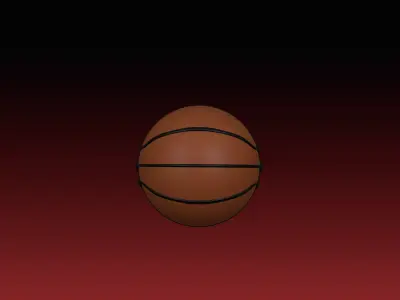 Stylized basketball 3D model  Low-poly 3D model