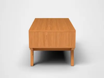 Abril coffee Table pine Low-poly 3D model