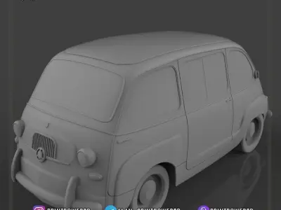 Fiat Multipla 1955-1969 3D print model