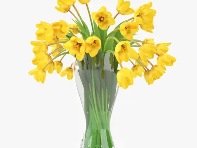 Tulips Flowers 3D model