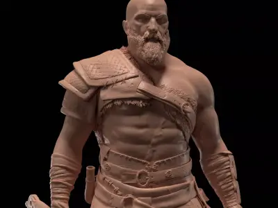 Kratos God of War 2018 3D print model