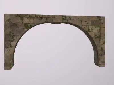 Old Brick Arch Low-poly 3D model