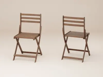 Outside Chair and Table 3D model