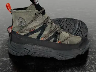 PALLADIUM OFF GRID CROSS 3D BOOTS Low-poly 3D model