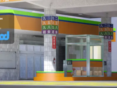 Gas Station 3D model