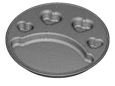 Stylish Heart Dinner Plate 3D print model