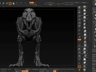 Dinosaur  Tyrannosaurus Rex Complete Skeletons TREX Adult SUE 3D model