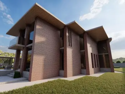 Casa Scene-villa-modern house 3D model