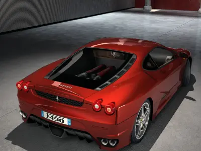 Ferrari F430 Berlinetta Low-poly 3D model