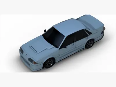 Holden Commodore VL 1990 Low-poly 3D model