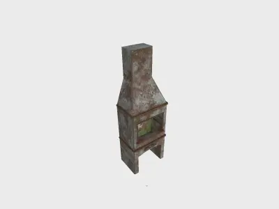 Brazilian Barbecue Grill 09 Destroyed - Interior Design Low-poly 3D model