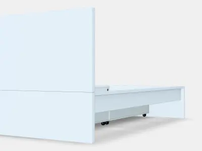 MALM Bed frame high w 2 storage boxes 19 Low-poly 3D model