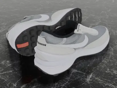 Nike 3D Shoes - White-Alpha Low-poly 3D model