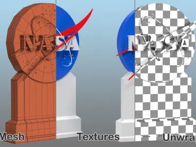 Kennedy Space Center NASA Insignia 3D model