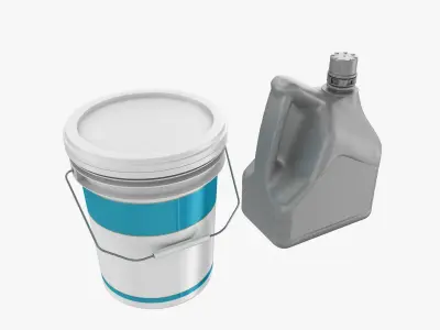 mobil 1 car engine oil and behr interior paint 3D model