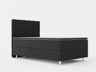 Montana Complete Bed Package 120x200 Dark Gray Low-poly 3D model