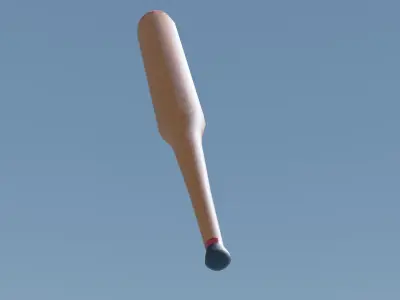 Lowpoly Baseball Bat For Sport Content  3D model