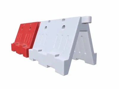 Traffic Barrier Low-poly 3D model