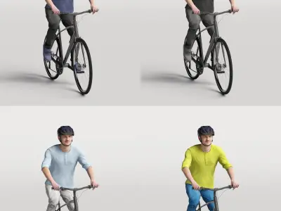 Humano Biking Man 0819 3D model