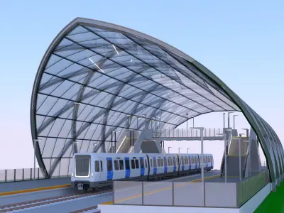 Stockholm metro stations III 3D Model Collection