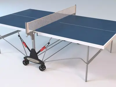 Kettler Axos 1 Outdoor Table Tennis Table  Blue and White 3D model