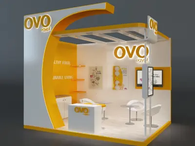  Booth Exhibition Stand a654f  3D model