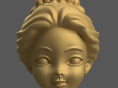 Elegant Lady Bust Statue 3D Model STL for Decoration 3D print model