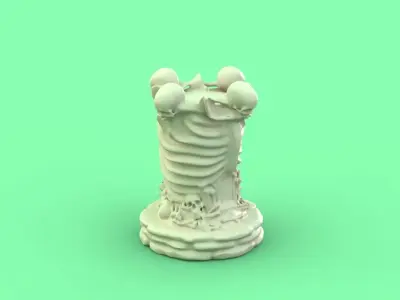 Skull Rook chess piece 3D print model