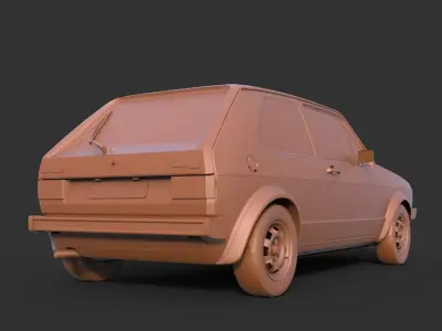 Volkswagen Golf Mk1 3D print model